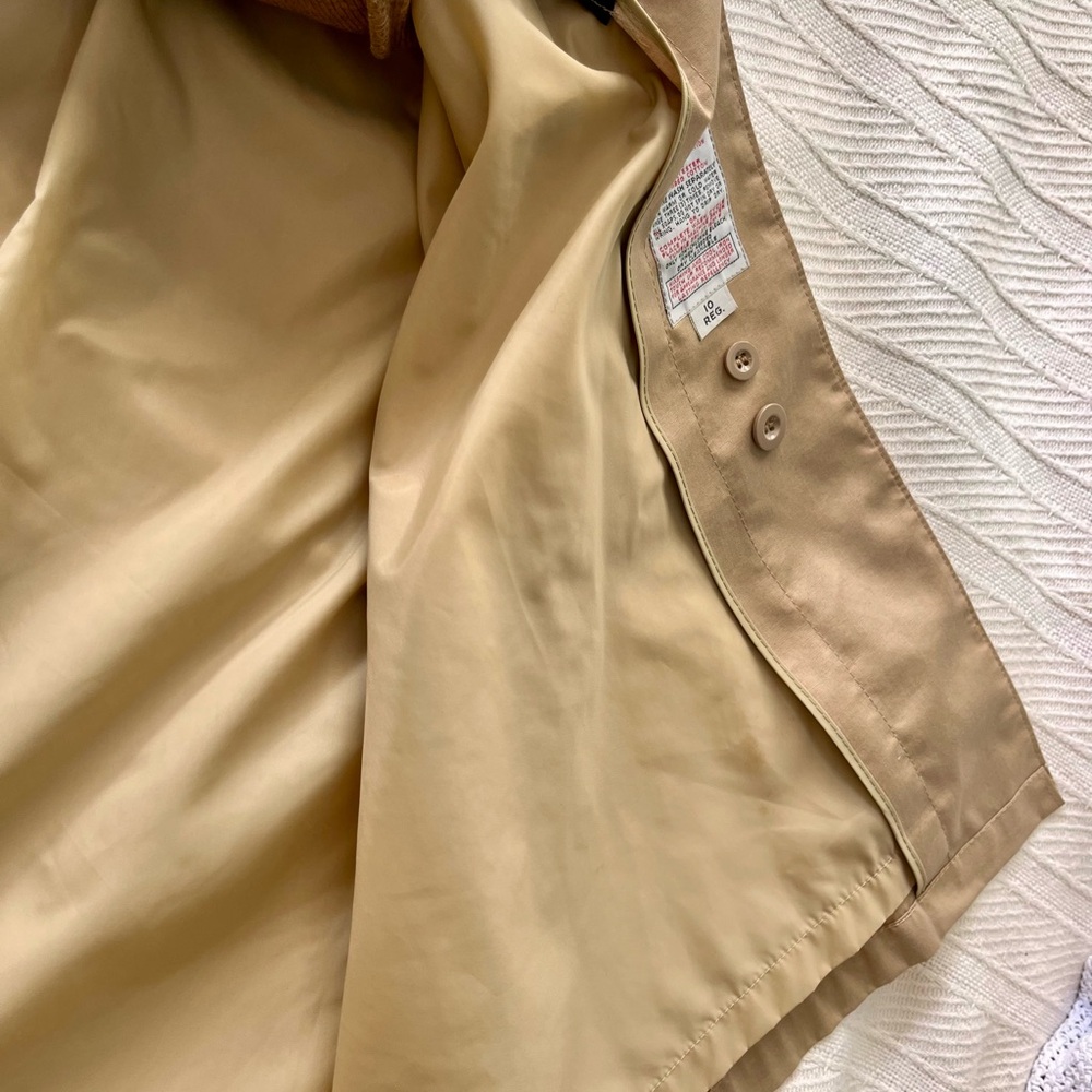 Vintage London Fog Trench Coat midi with removable lining & hood - Picture 8 of 16